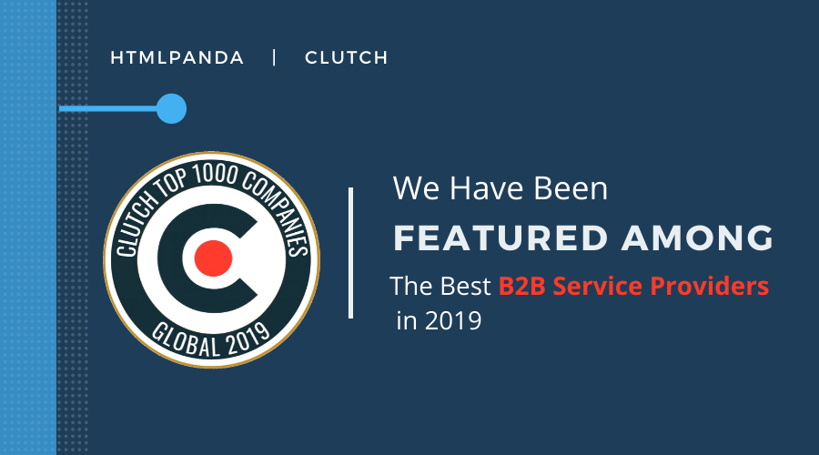 Clutch Names HTMLPanda a Top B2B Service Providers in 2019 List